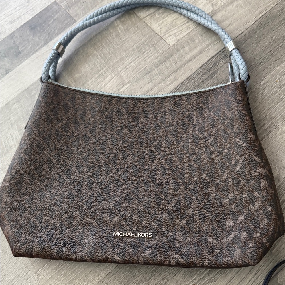 Michael Kors Brown and Gray Shoulder Bag
